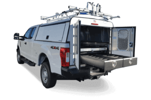 White Pick Up with Jason Pro Series truck cap